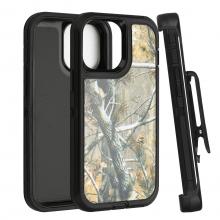 iPhone 16 Defender Case with Belt Clip - Camo: Black / Black (Ground Shipping Only)