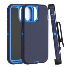 iPhone 16 Defender Case with Belt Clip - Navy / Blue (Ground Shipping Only)