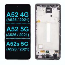 LCD Display Touch Screen Digitizer Replacement with Frame for Galaxy A52 4G (A525 / 2021) / A52 5G (A526 / 2021) / A52S 5G (A528 / 2021) (Without Finger Print Sensor) ( Aftermarket INCELL ) 