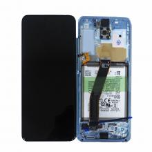 OLED Screen Digitizer Assembly with Frame for Samsung Galaxy S20 5G G980 (Service Pack) (Non Verizon) -Cloud Blue