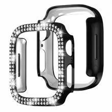 Tempered Glass w/ Frame for Watch 45mm- Bling / Black