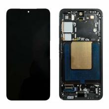 OLED Screen Digitizer Assembly with Frame for Samsung Galaxy S24 5G (Refurbished) - Onyx Black