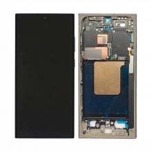 OLED Screen Digitizer Assembly with Frame for Samsung Galaxy S24Ultra 5G (Refurbished) - Titanium Gray